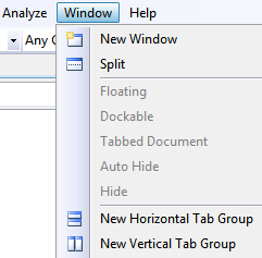 New Horizontal/Vertical Tab Group commands New Horizontal/Vertical Tab Group commands