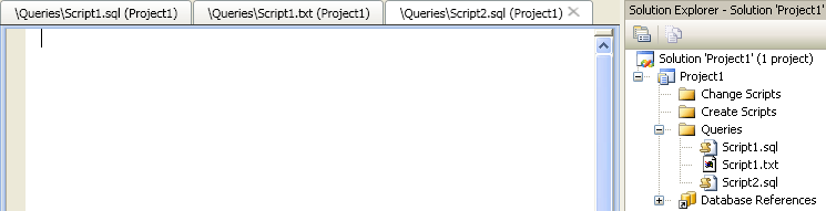 A Visual Studio database project A Visual Studio database project