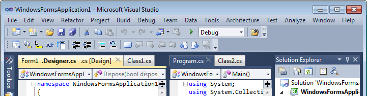 Active and inactive tabs Active and inactive tabs