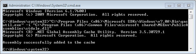 Installing stdole.dll in the GAC Installing stdole.dll in the GAC