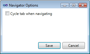 Navigator Options Navigator Options