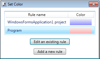 Set color choce dialog Set color choce dialog