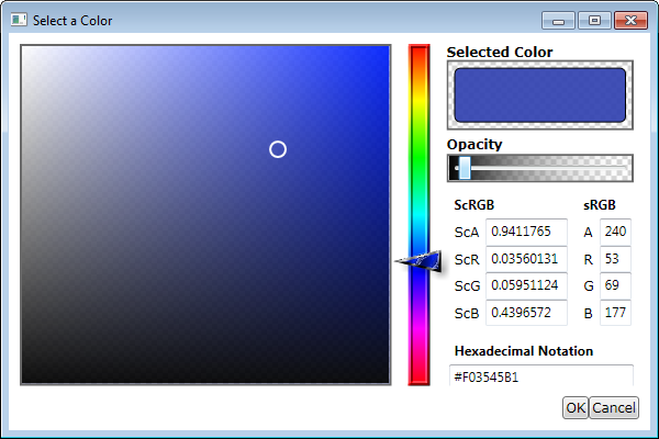 WPF Color Picker Custom Control sample from Windows SDK