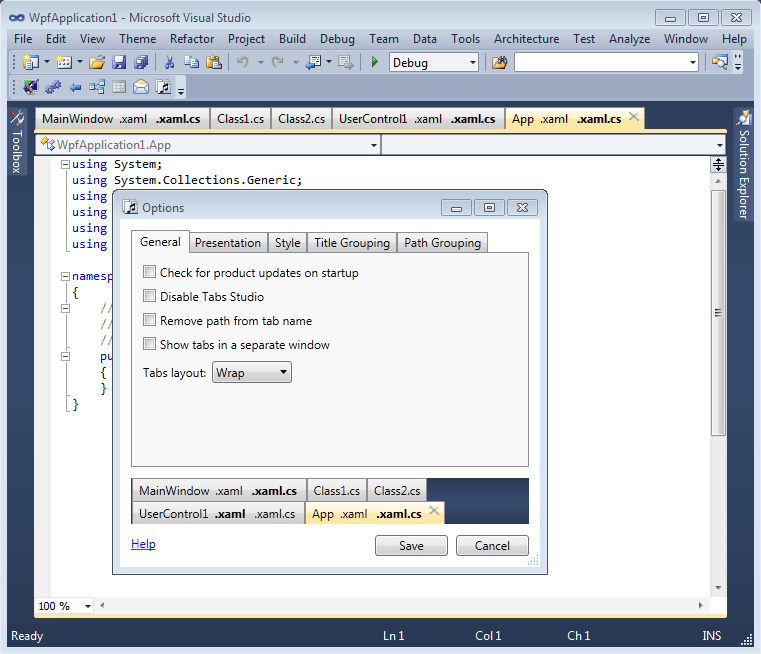 Real tabs preview Real tabs preview