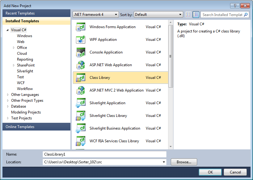 Adding a new dummy project targeting .NET Framework 4 Adding a new dummy project targeting .NET Framework 4