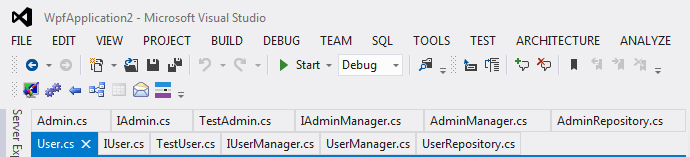 Multiple tabs in Visual Studio 2012